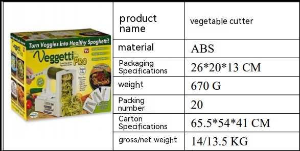 Title 1, Ralador de legumes espiral multifuncional manua...