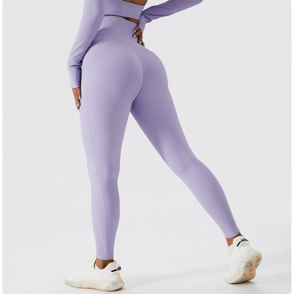 Title 2, High Waist Fitness Leggings mit Taschen, Skinny...