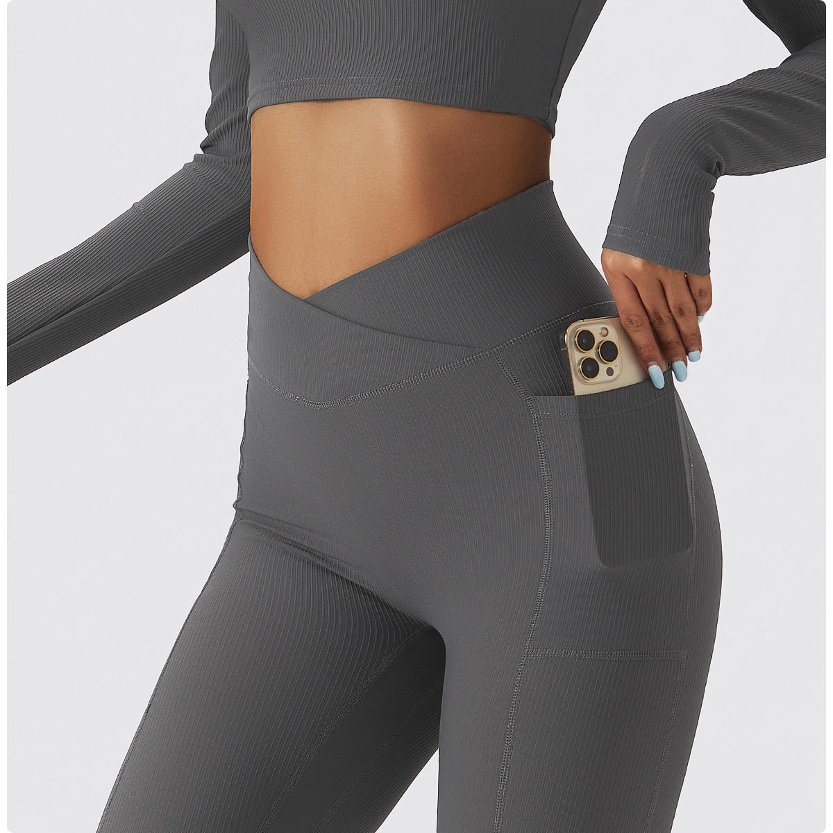 Title 8, High Waist Fitness Leggings mit Taschen, Skinny...