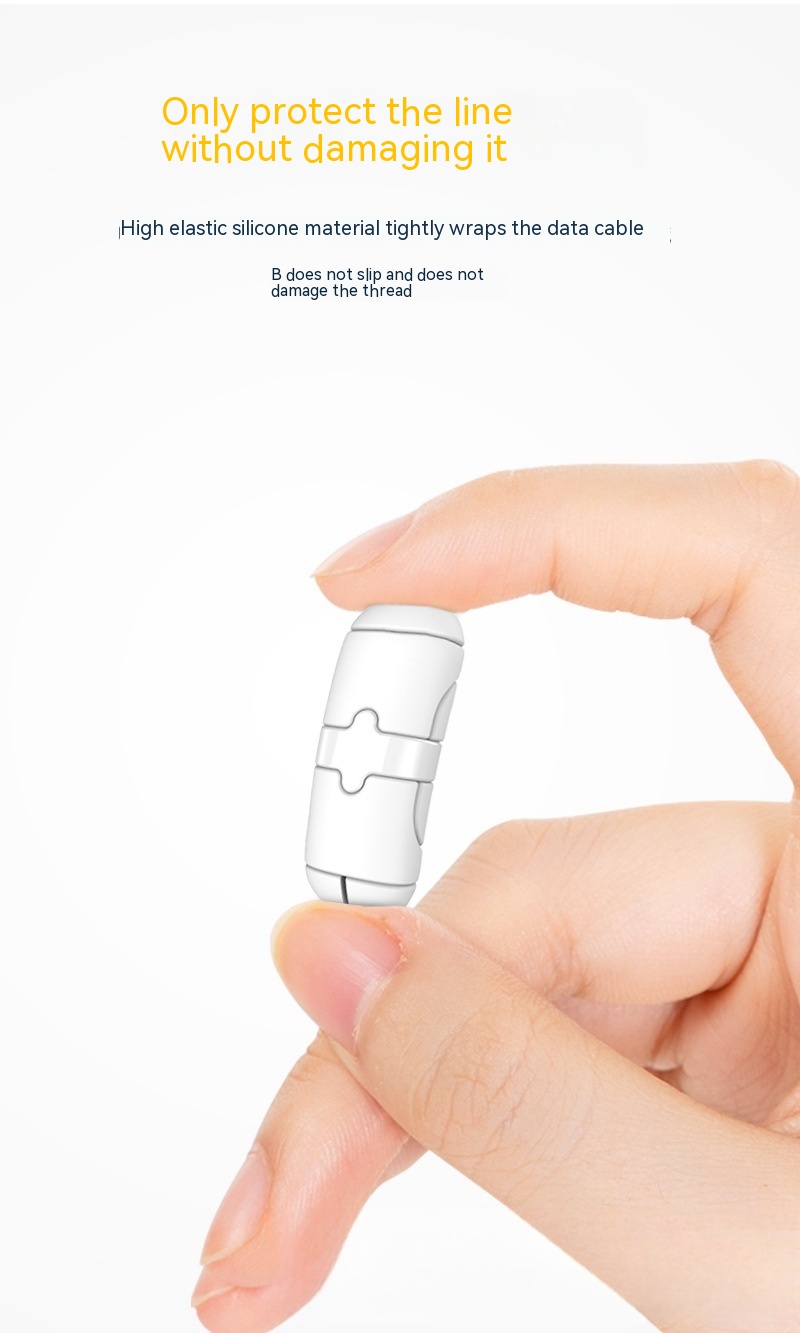Mobile Phone Data Cable Multi-specification Silicone Protective Cover Storage Strap