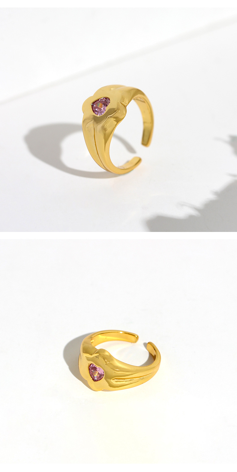 Retro Heart-shaped Diamond Ring For Women