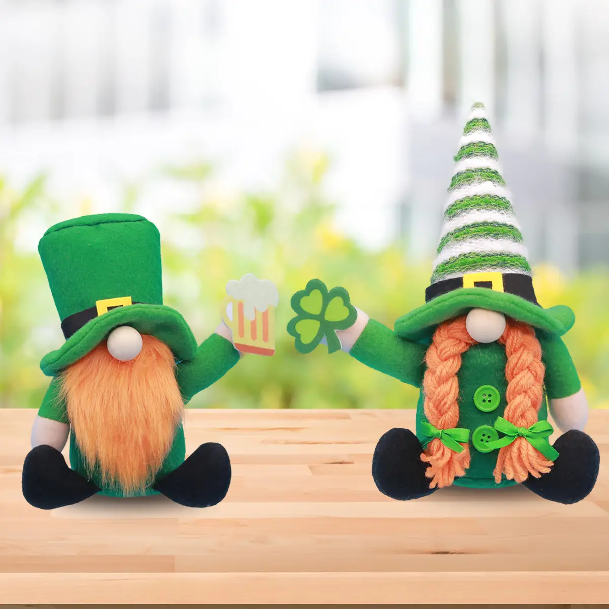 Green Leaf Festival Faceless Doll Party Toy
