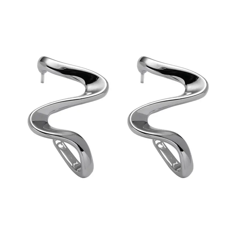 Spiral Laid Abstract Earrings Niche