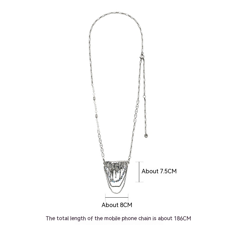 Lava Tassel Moonstone Mobile Phone Charm - Image 5