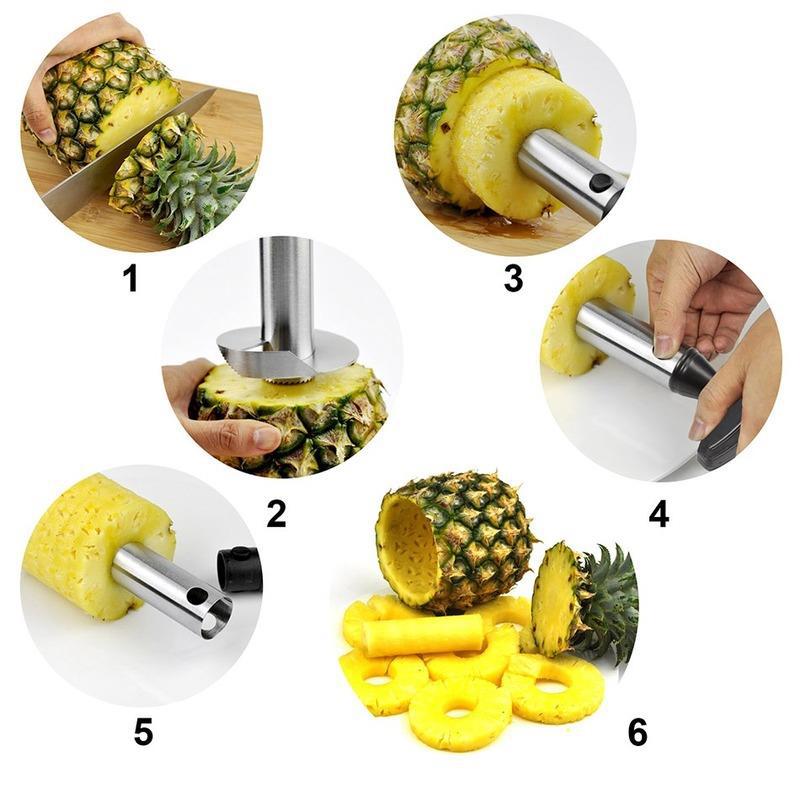 Title 2, Pineapple Slicer Peeler Cutter Parer Knife Stai...