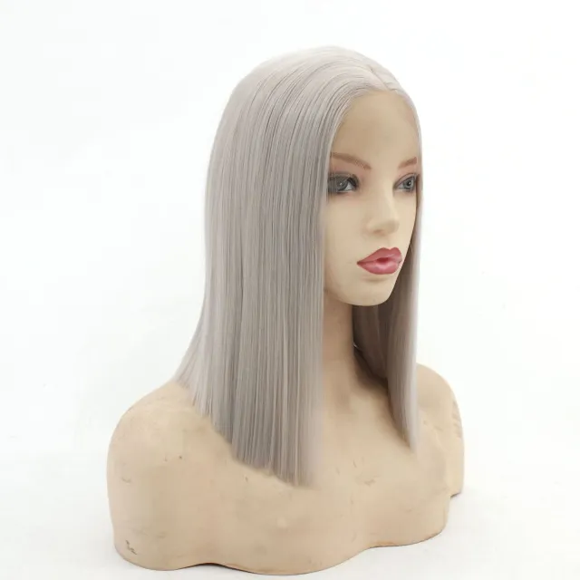 Front Lace Full Top Wig Head Cover Fashion Middle Point 18Inch - Shop at LoveMi