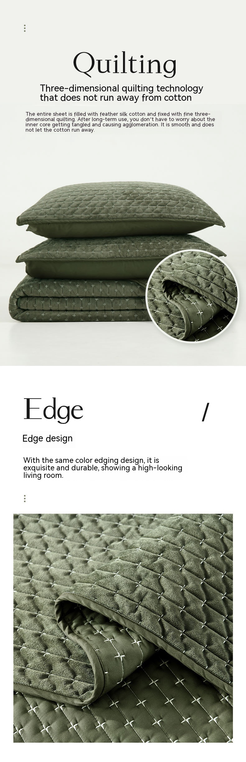 Pure Polyester Flannel Three-piece Bed Cover Set