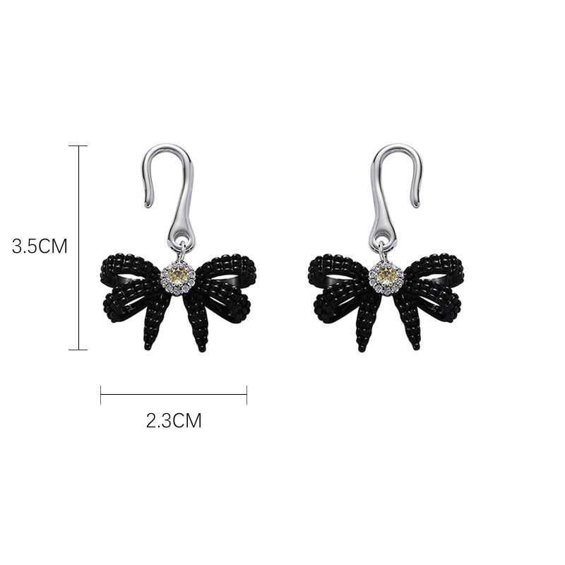 Original Black Bow Pearl Necklace