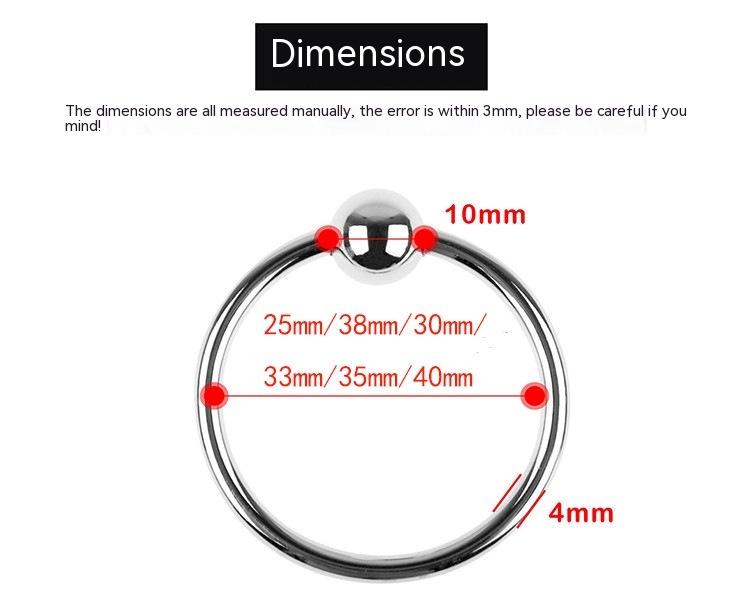 Toy Supplies Metal Horseshoe Ring Single Bead Ring 7