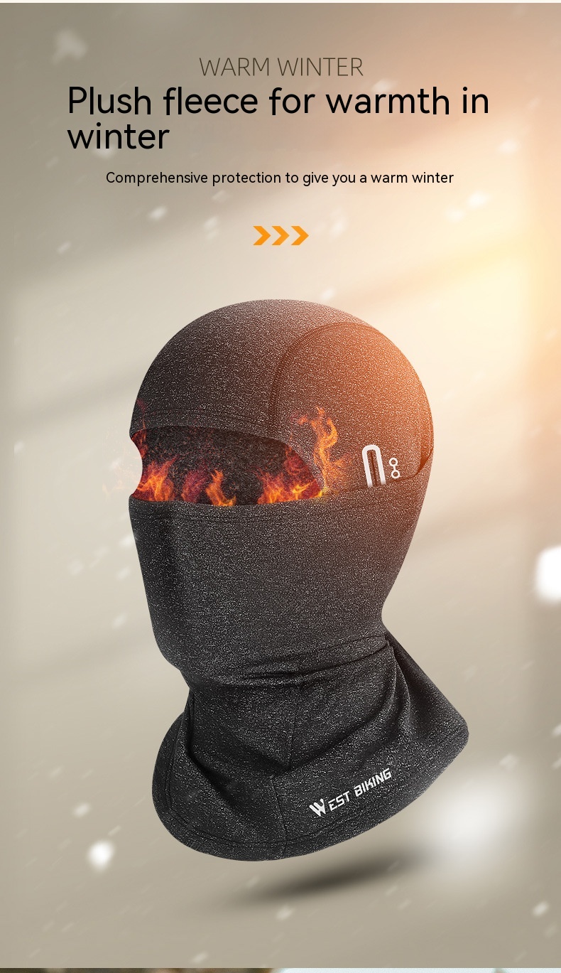 Thermal Headgear Fleece Cycling Mask With Eyehole — foto 6