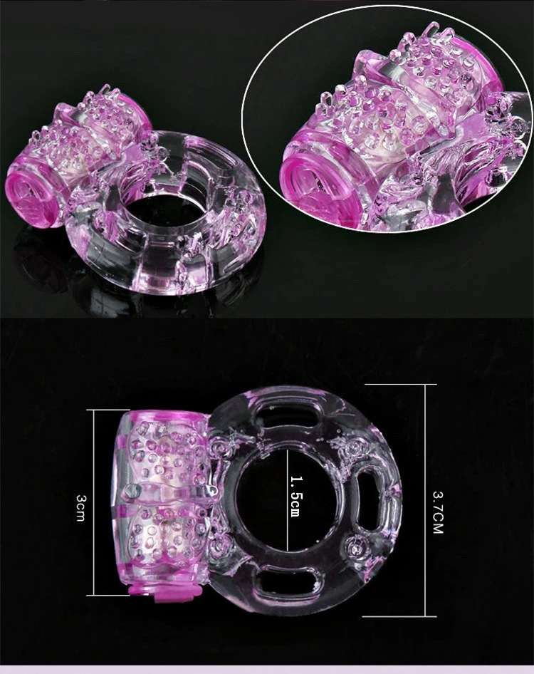 Men's Crystal Vibration Ring Horseshoe Ring 7