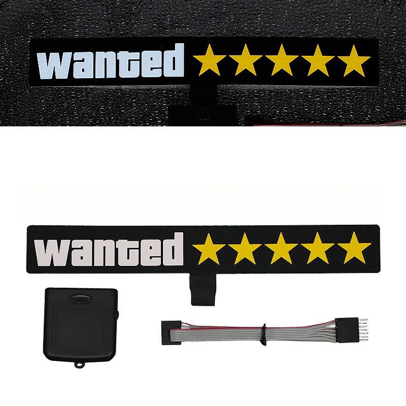 Led Luminous Stickers Wanted Five-star El Cold Light Film Car Stickers Car Window Windshield Lighting Decoration — foto 20