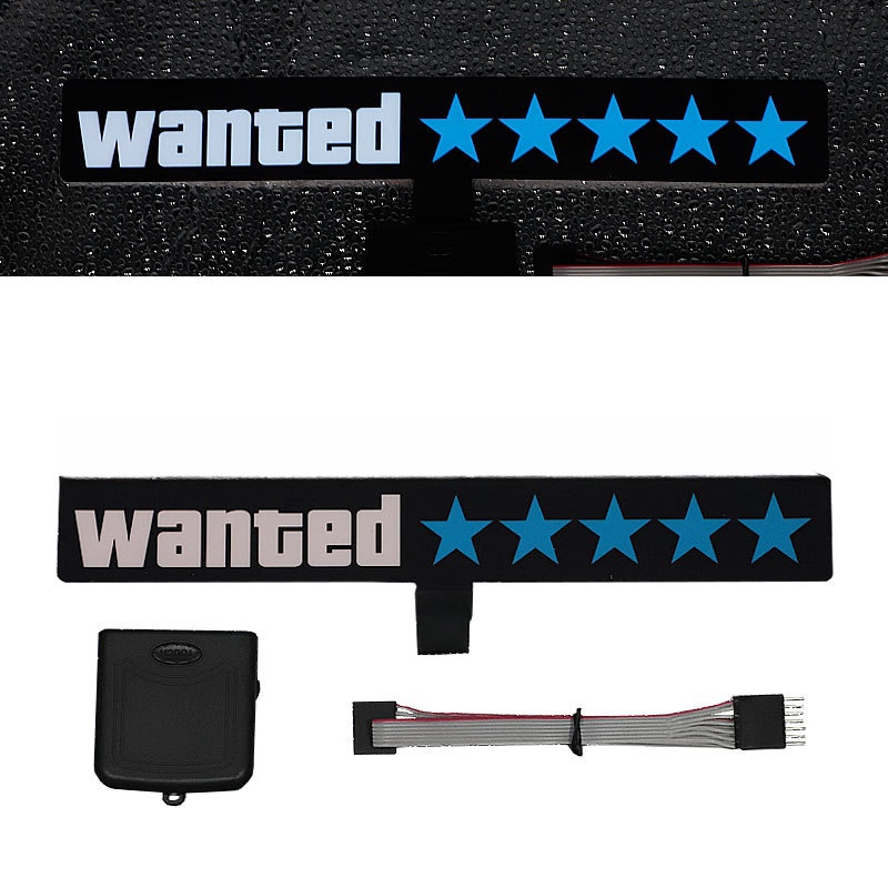 Led Luminous Stickers Wanted Five-star El Cold Light Film Car Stickers Car Window Windshield Lighting Decoration — foto 14