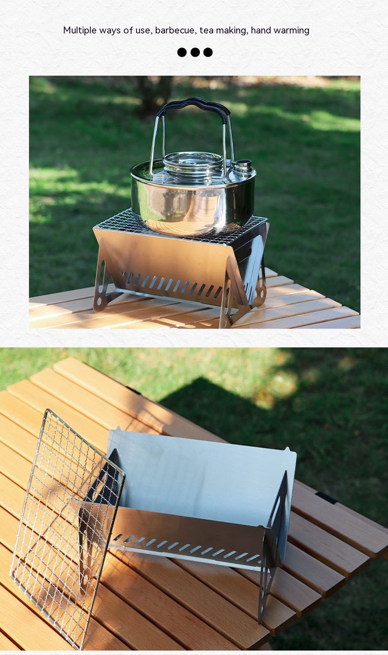 Outdoor Folding Stainless Steel Burning Oven - Image 12