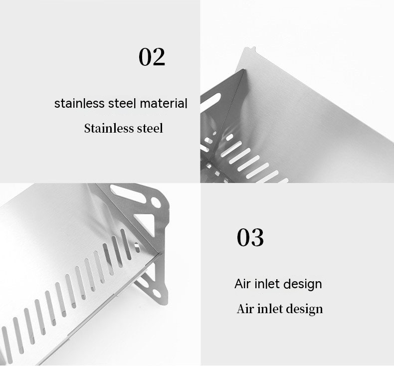 Outdoor Folding Stainless Steel Burning Oven - Image 11