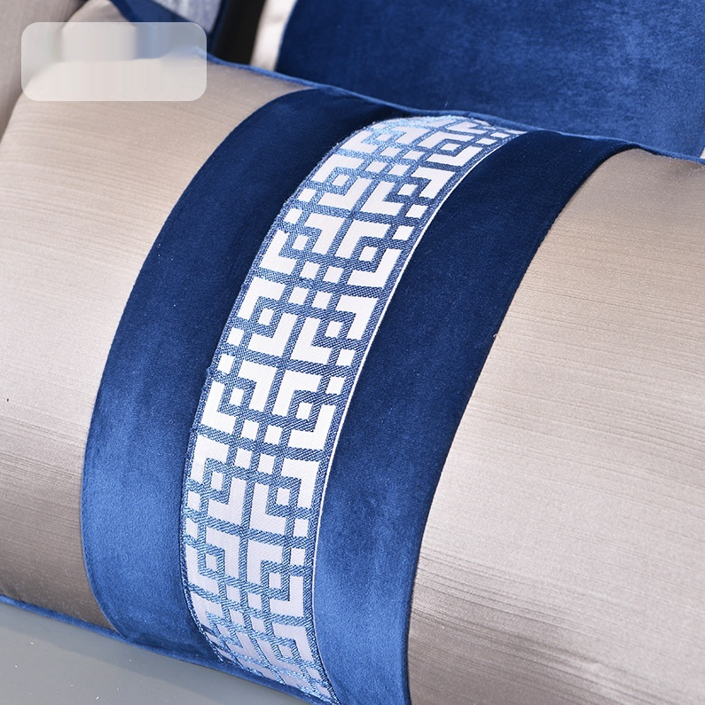 New Chinese Blue Ink Painting Series Pillow Cover