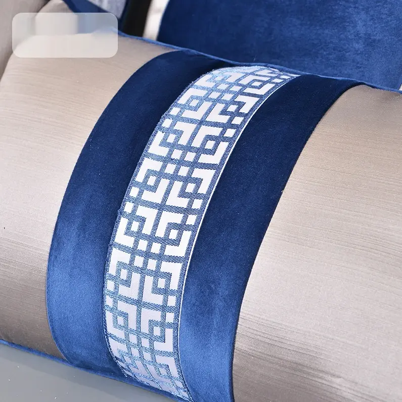 New Chinese Blue Ink Painting Series Pillow Cover