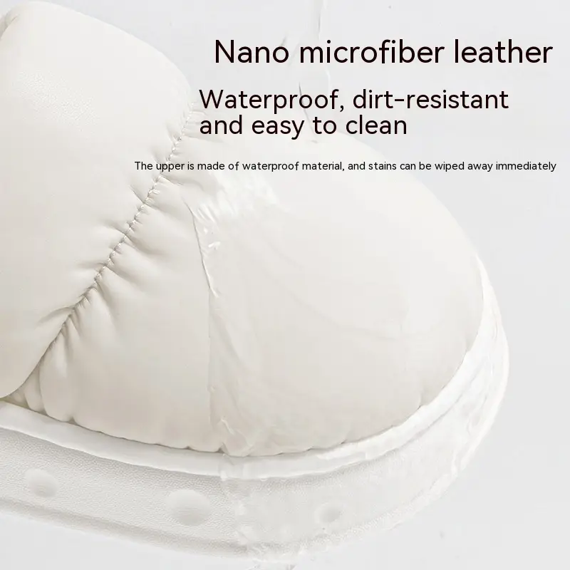 Home Non-slip Warm Plush Latex Waterproof Cotton Slippers