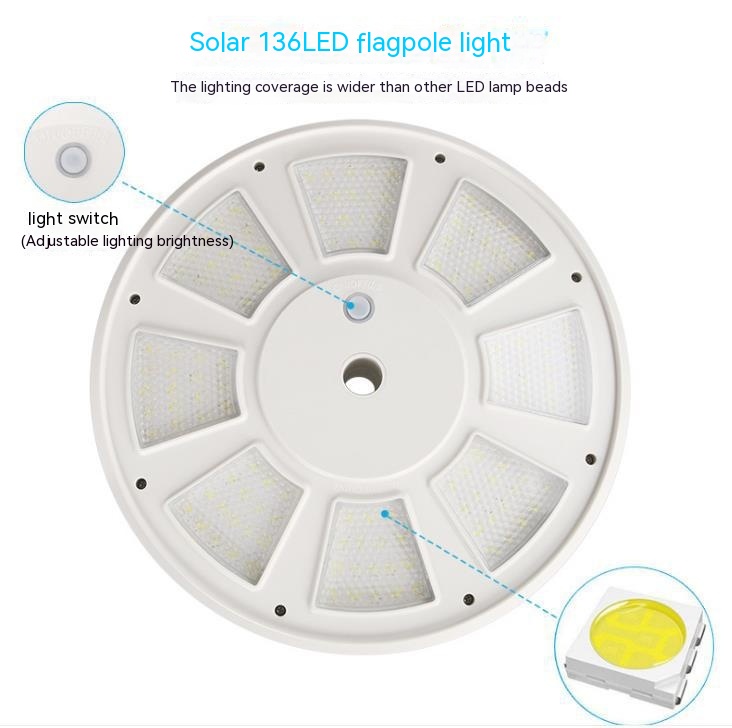 Solar Tent Bowlight 136LED Lighting 12