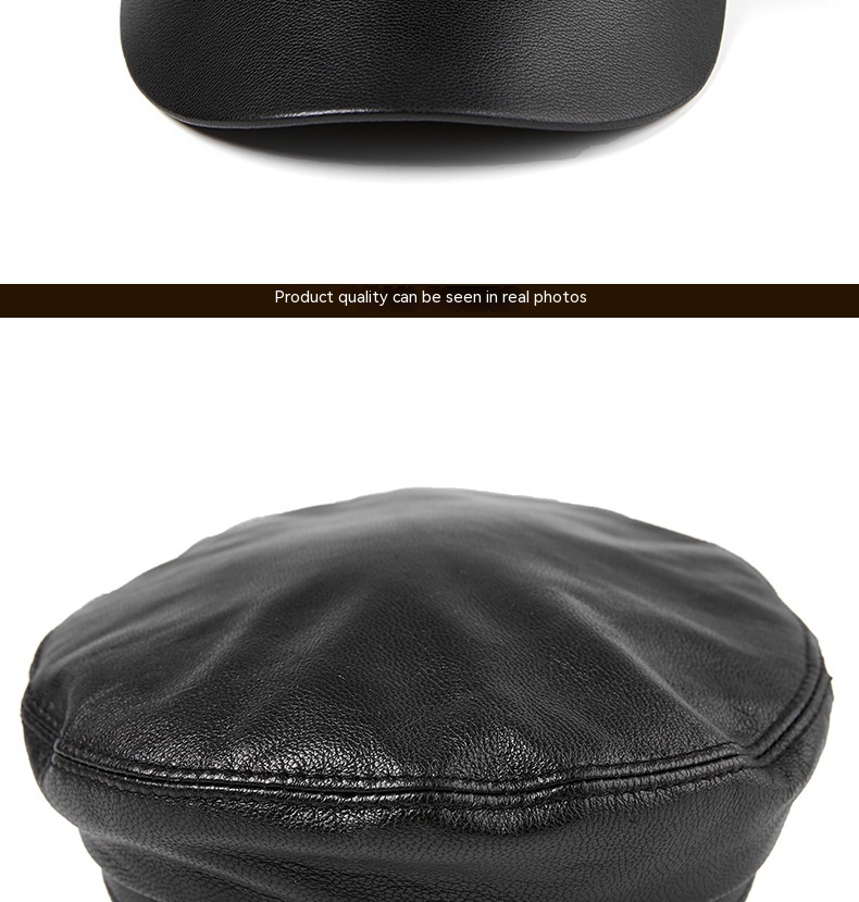 Autumn And Winter Sheepskin Flat-top Hat