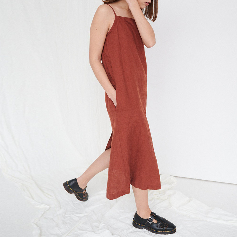Versatile Summer Sling Dress - Cotton Linen Blend