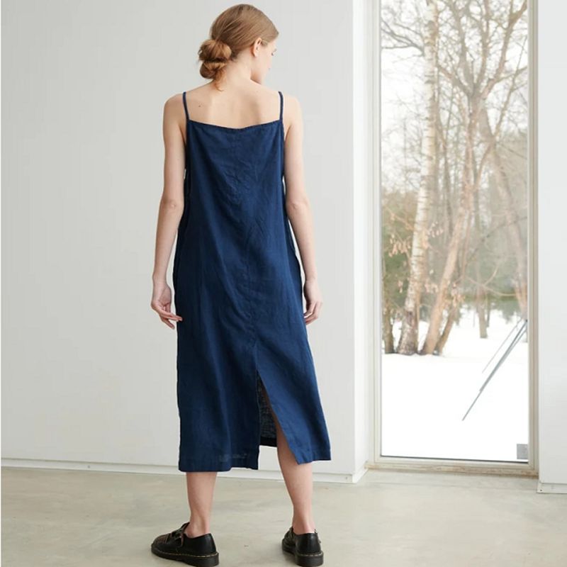 Versatile Summer Sling Dress - Cotton Linen Blend