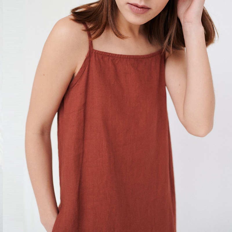 Versatile Summer Sling Dress - Cotton Linen Blend