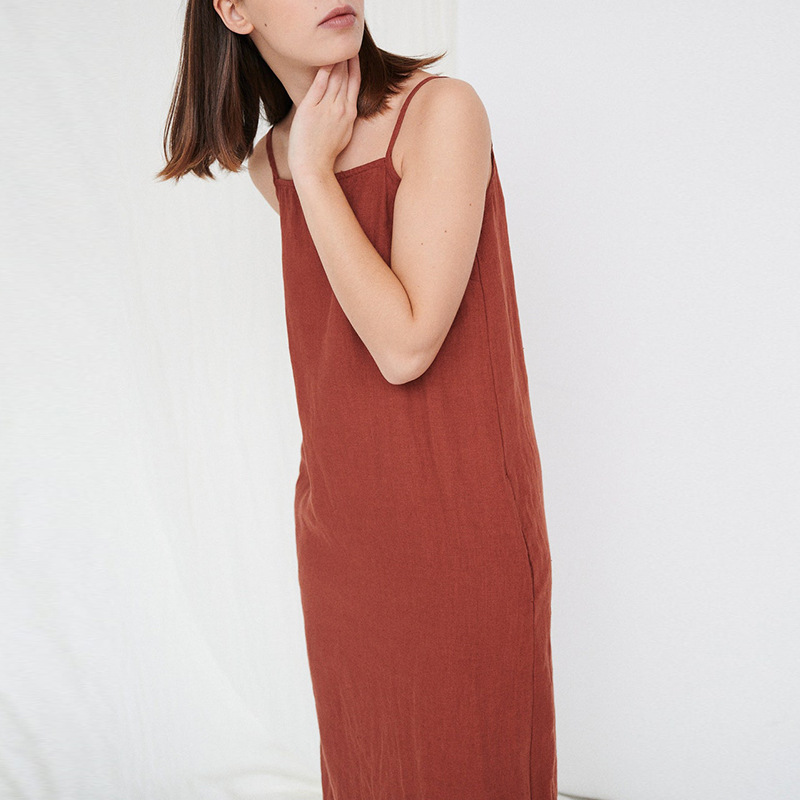 Versatile Summer Sling Dress - Cotton Linen Blend