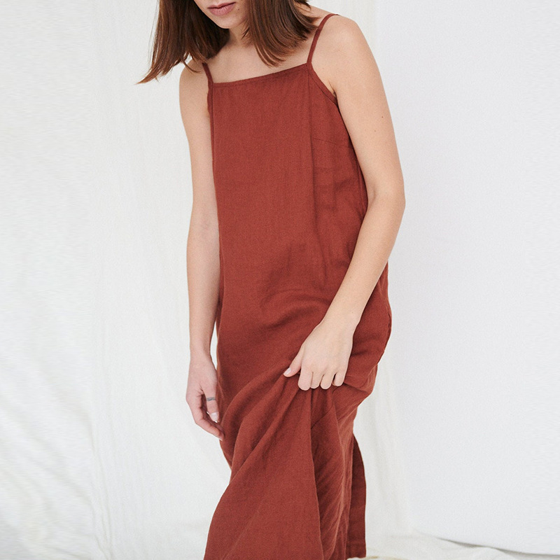Versatile Summer Sling Dress - Cotton Linen Blend