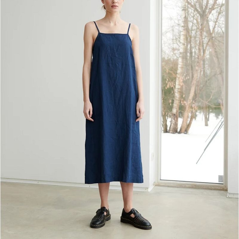 Versatile Summer Sling Dress - Cotton Linen Blend