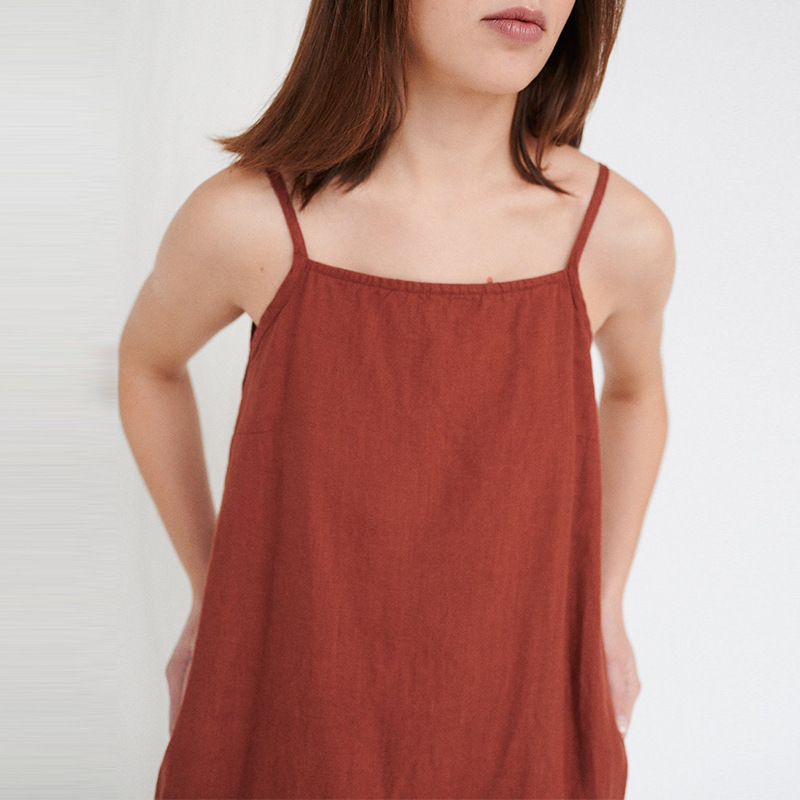 Versatile Summer Sling Dress - Cotton Linen Blend