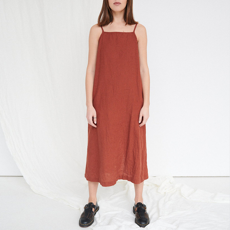 Versatile Summer Sling Dress - Cotton Linen Blend