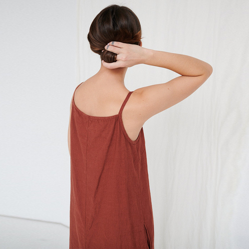 Versatile Summer Sling Dress - Cotton Linen Blend