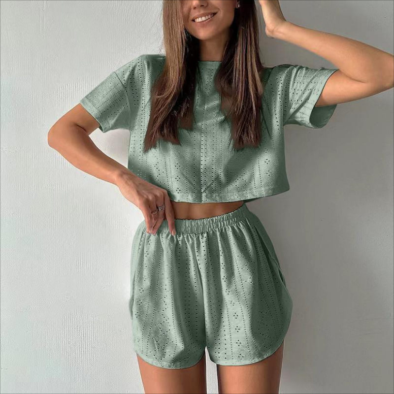 Title 8, Hollow-out cropped two-piece set perfect for su...