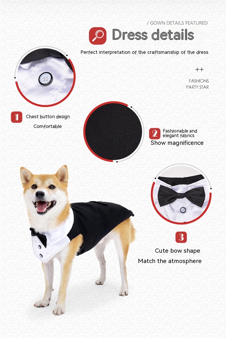 Title 4, Holiday Wedding Party Dog Clothes. Celebrate th...