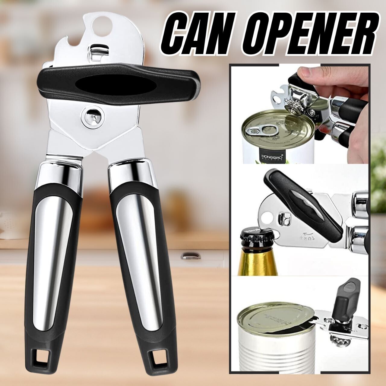 Handheld Can Opener with Cutting Wheel Blade. We ship only inside the US, USPS First Class Package, 2 Day Handling, 2-5 Day Shipping. Can Opener Manual, Handheld Strong Heavy Duty Can Opener Lid Openers for Kitchen. Can Opener Manual, Handheld Strong Heav