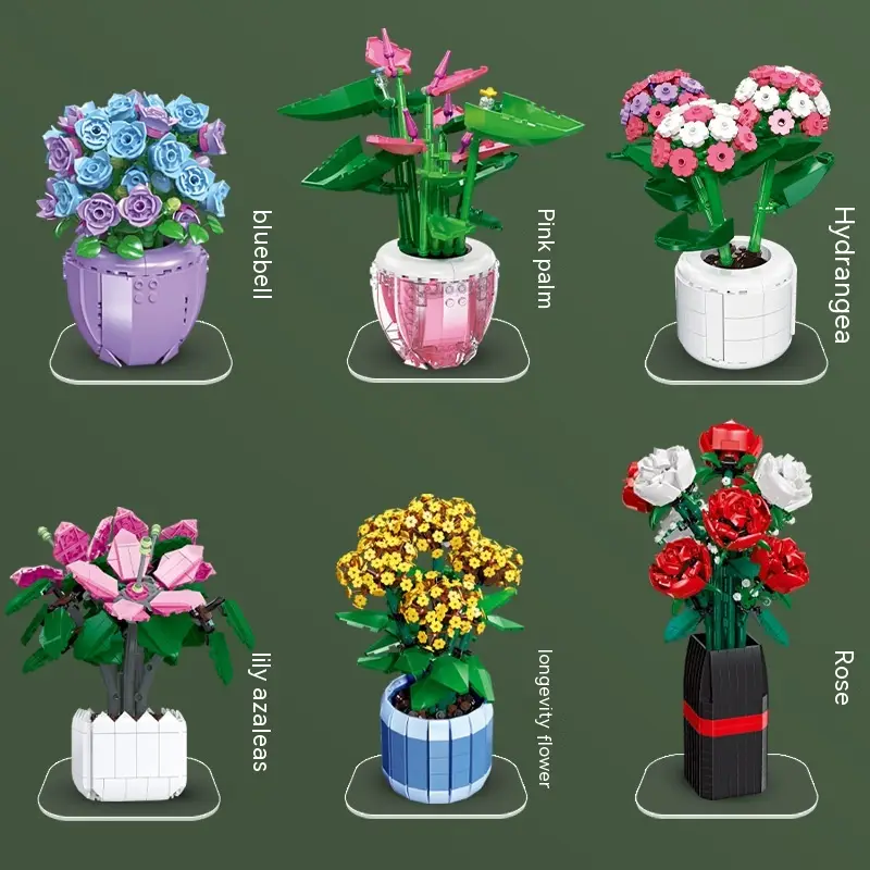 Bonsai Building Blocks Flower Office Creative Desktop Decoration