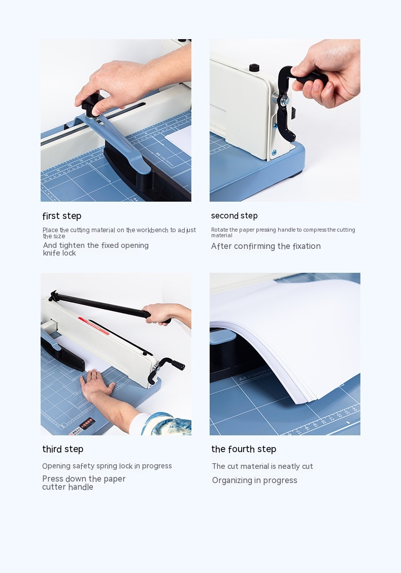 Upgraded Blue Bottom Thick Paper Cutting Knife Cutting Machine With Baffle