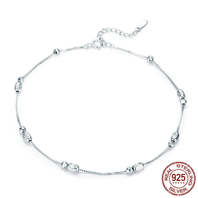 Title 1, Sterling Silver Anklet for Women, Platinum Plat...