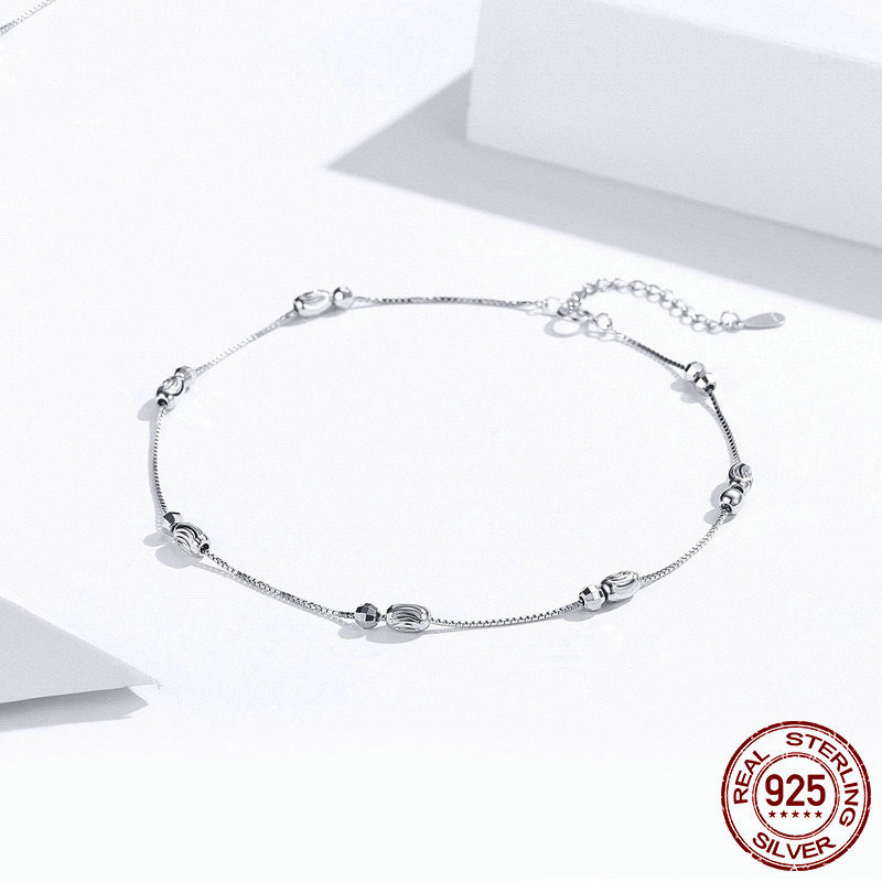 Title 2, Sterling Silver Anklet for Women, Platinum Plat...