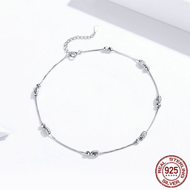 Title 3, Sterling Silver Anklet for Women, Platinum Plat...