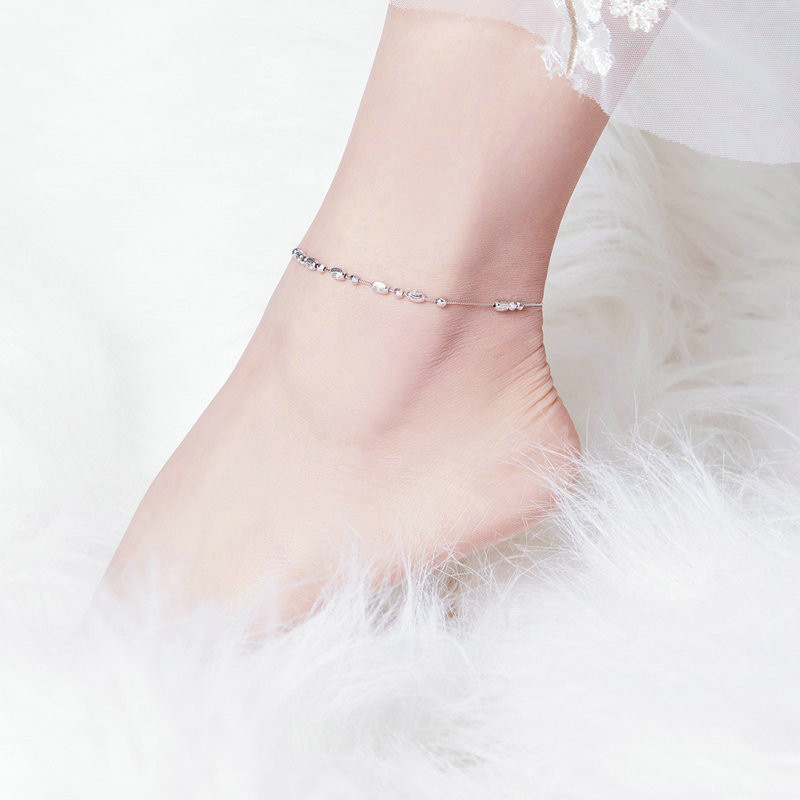 Title 4, Sterling Silver Anklet for Women, Platinum Plat...