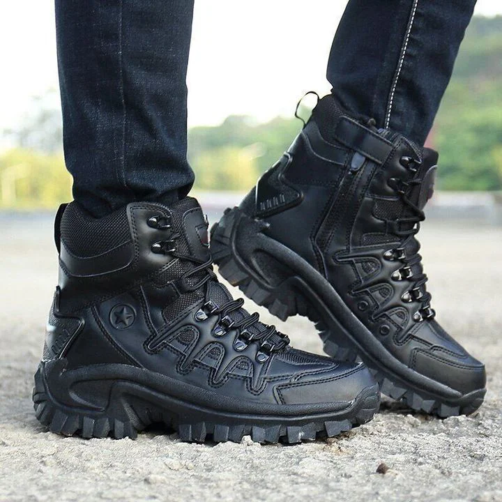 Title 2, Military Combat Boots Outdoor High-top Combat D...