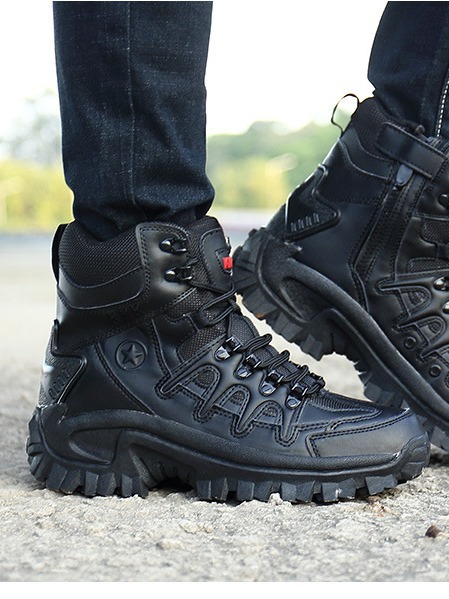 Title 4, Military Combat Boots Outdoor High-top Combat D...