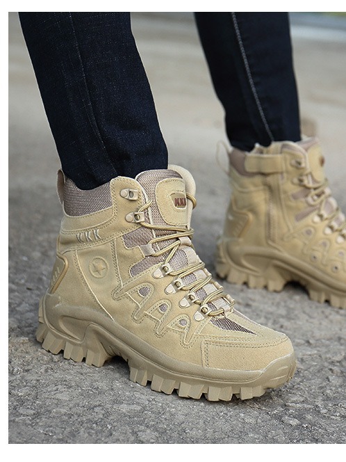 Title 7, Military Combat Boots Outdoor High-top Combat D...