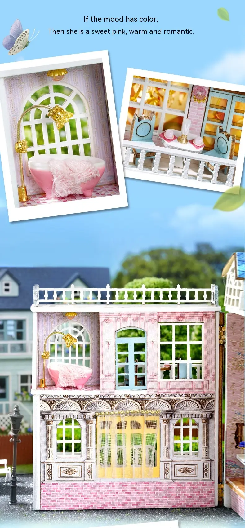 Wooden Handmade Cute Room Mini Home Series