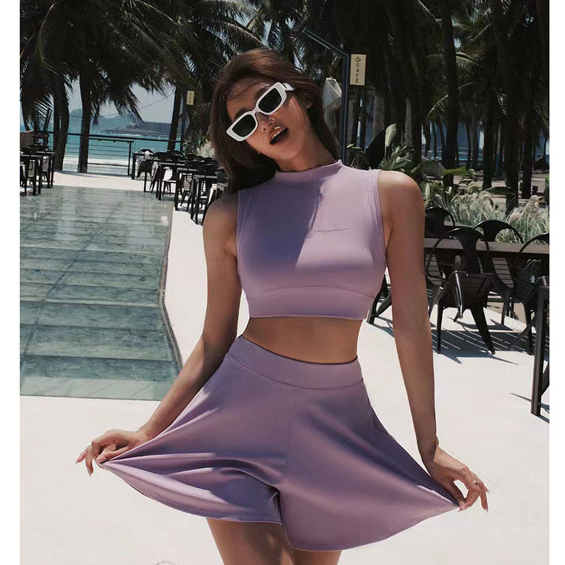 Women's Back High Elastic Quick-drying Sports Fitness Vest Shorts