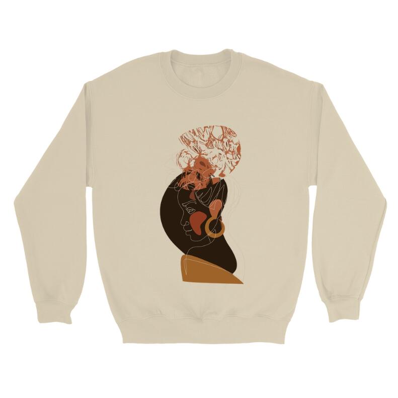 European American Fashion Floral Print Round Neck Autumn And Winter Base Hoodie