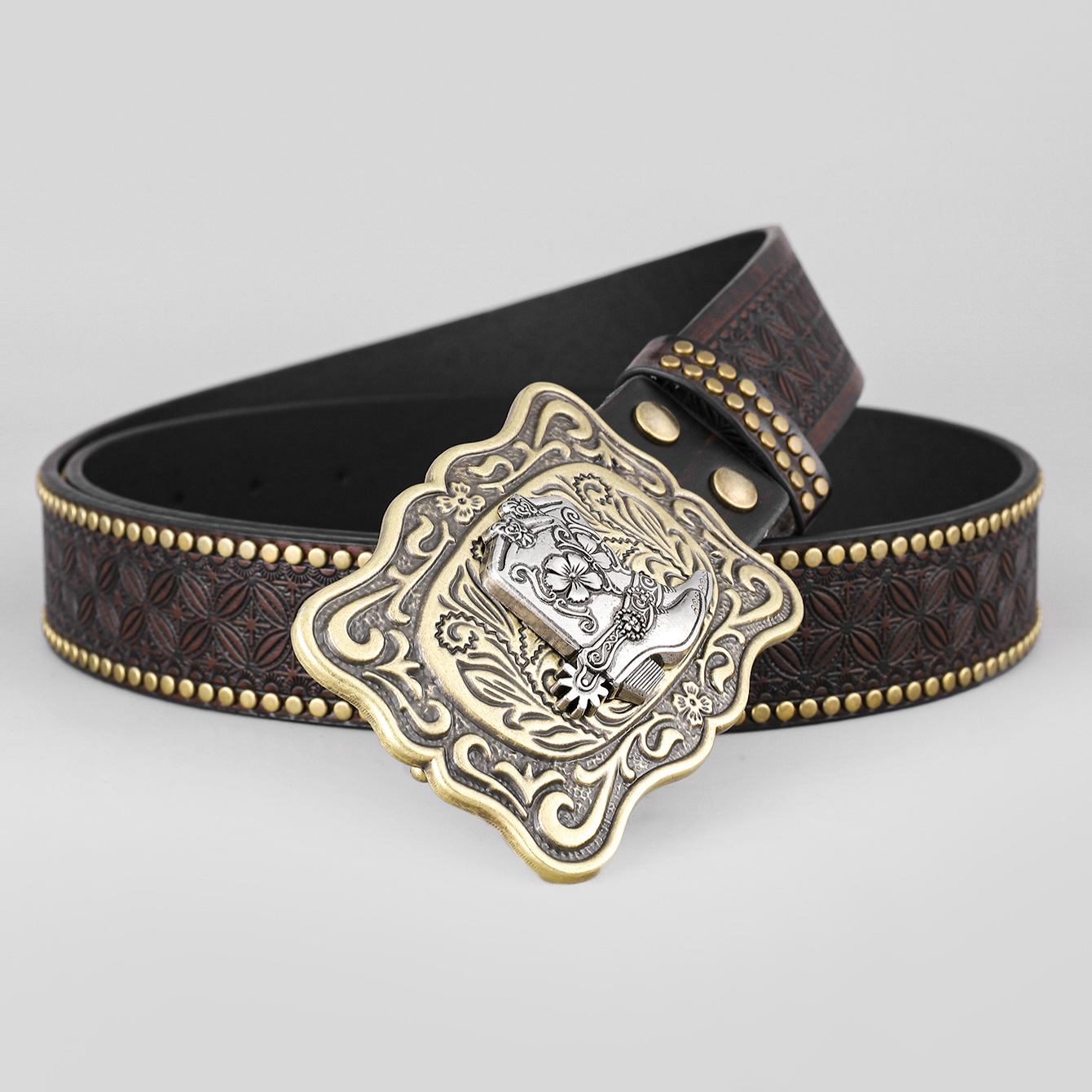 Men's Belt - Western Denim Cowboy Belt