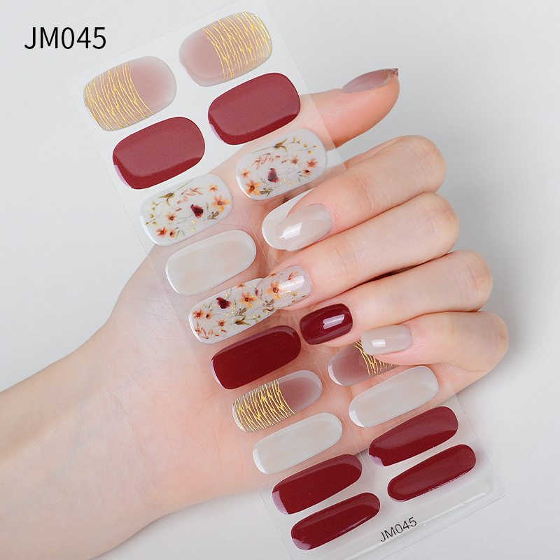 New Year Semi-curing Gel Nail Sticker Waterproof And Durable